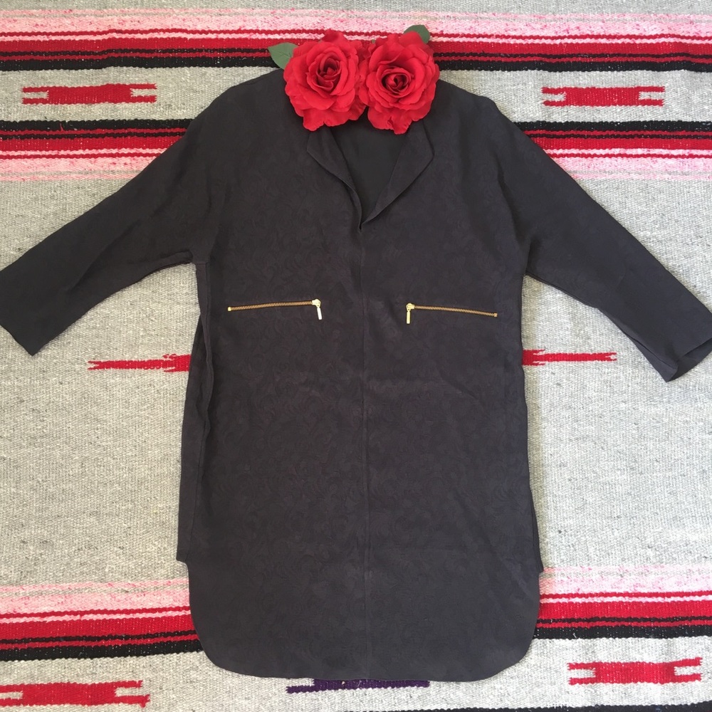 ZARA | BLACK V NECK SHIFT DRESS